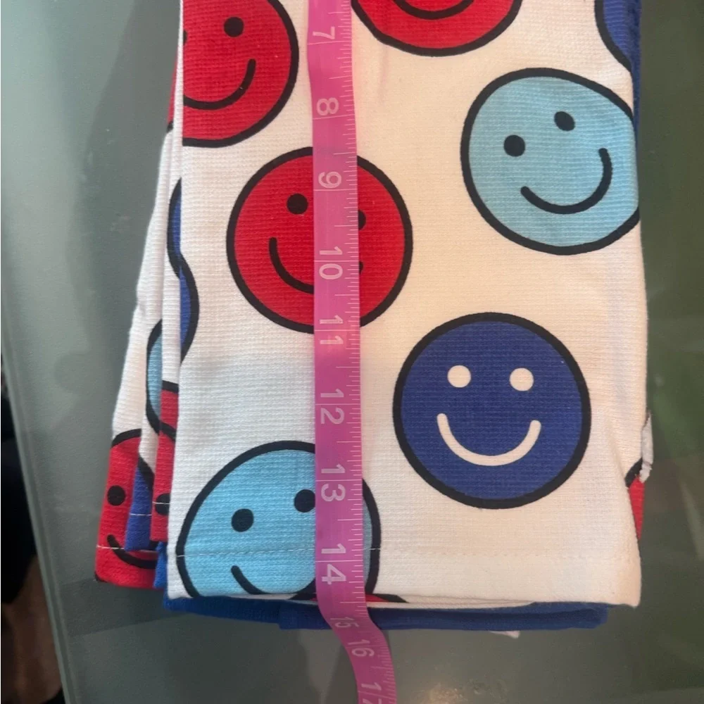Set of 3 Patriotic colors,Smiley Face Kitchen Towels😊super soft & absorbent!